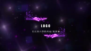 紫色浪漫发光粒子LOGO演绎AE模板视频的预览图